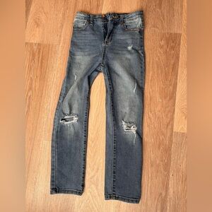 Kendall & Kylie Distressed Gray Skinny Jeans
